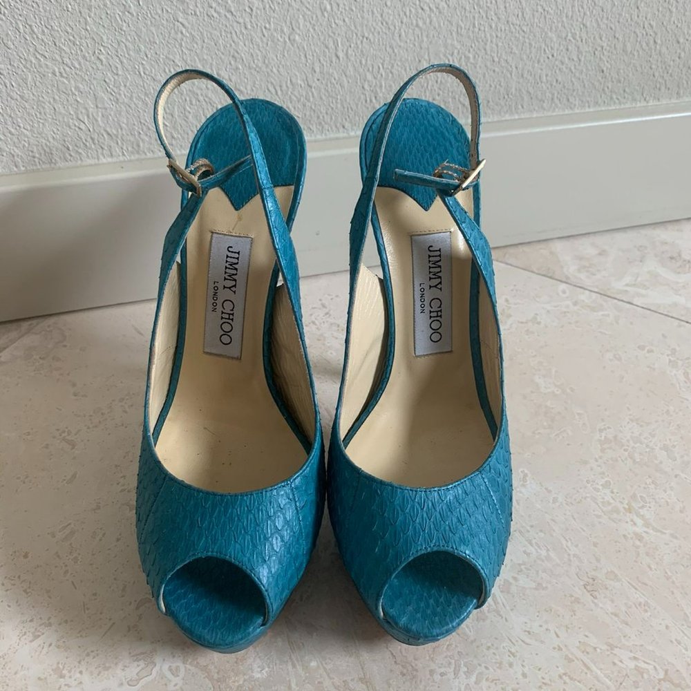 Jimmy Choo Python Heels - Picture 2 of 6